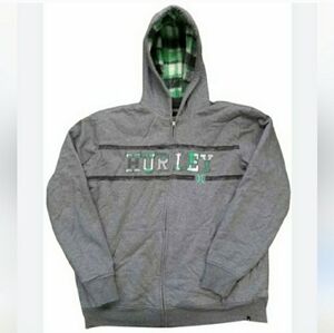 Hurley Sherpa Fleece Lined Zip Up Hoodie Size XL